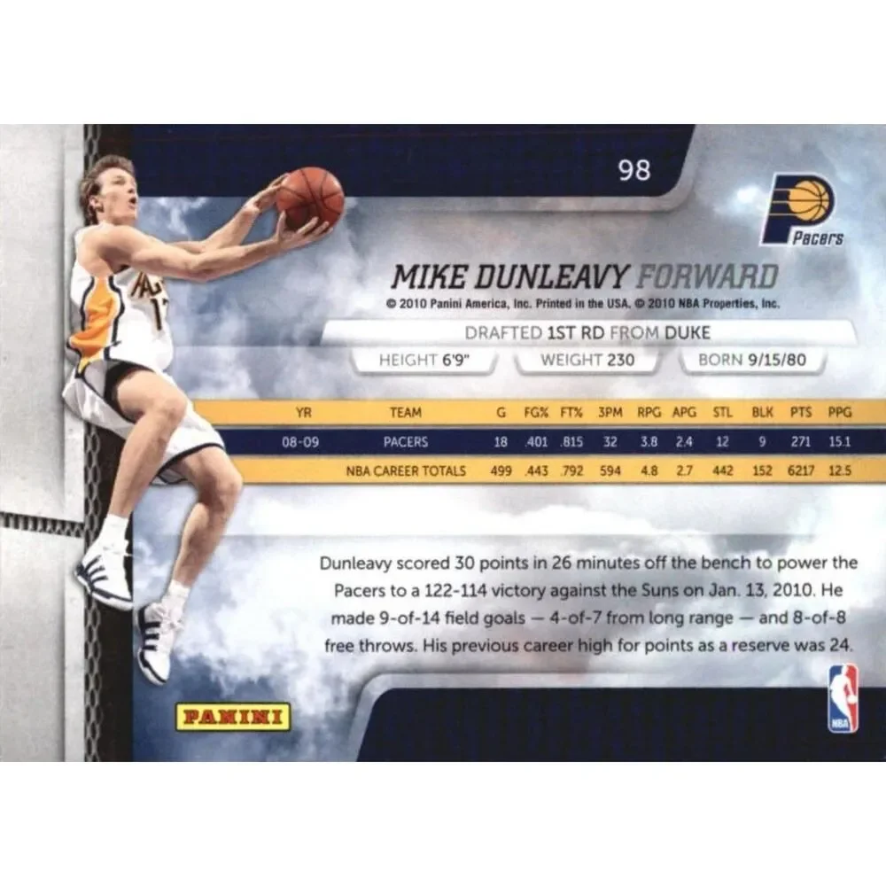 2009 Absolute Basketball Card - #98 Mike Dunleavey Jr